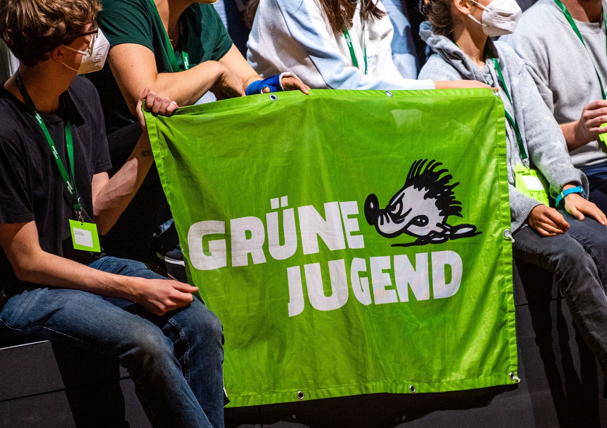 Ein Banner der Grünen Jugend beim Bundeskongress.