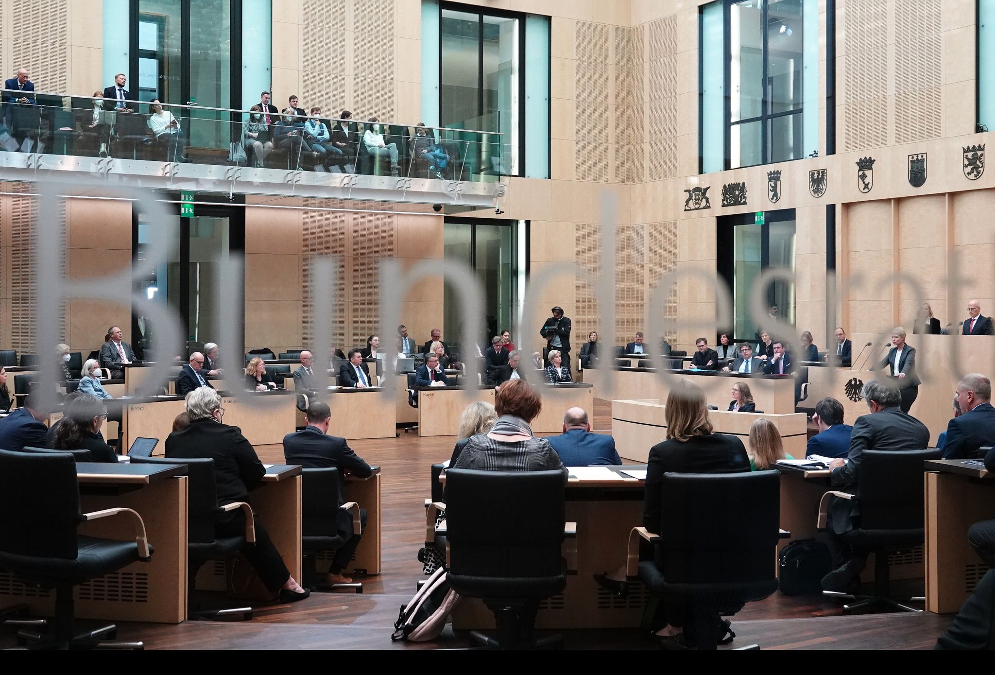Blick in den Deutschen Bundesrat in Berlin.