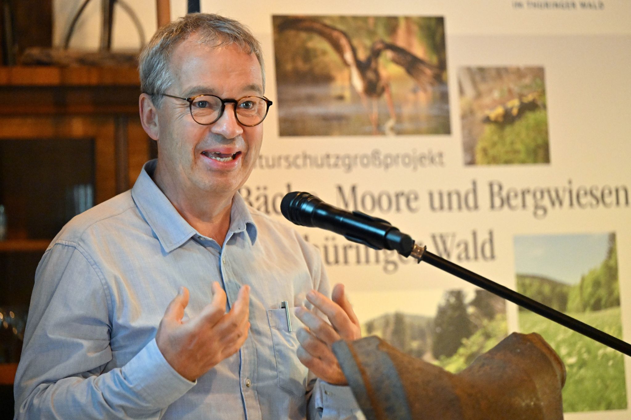 Olaf Bandt, Vorsitzender des Bund für Umwelt und Naturschutz Deutschland, spricht.