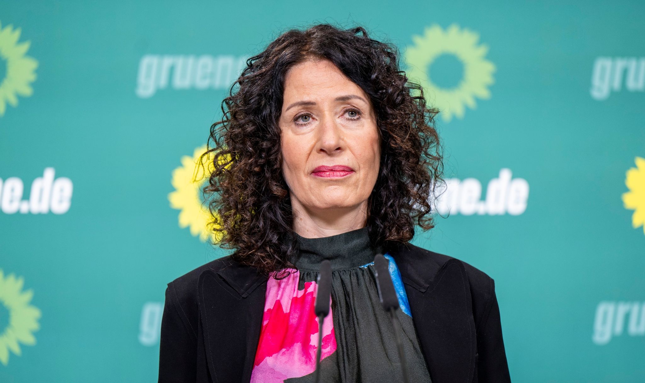 Zu sehen ist Bettina Jarasch, Spitzenkandidatin von Bündnis 90/Die Grünen.