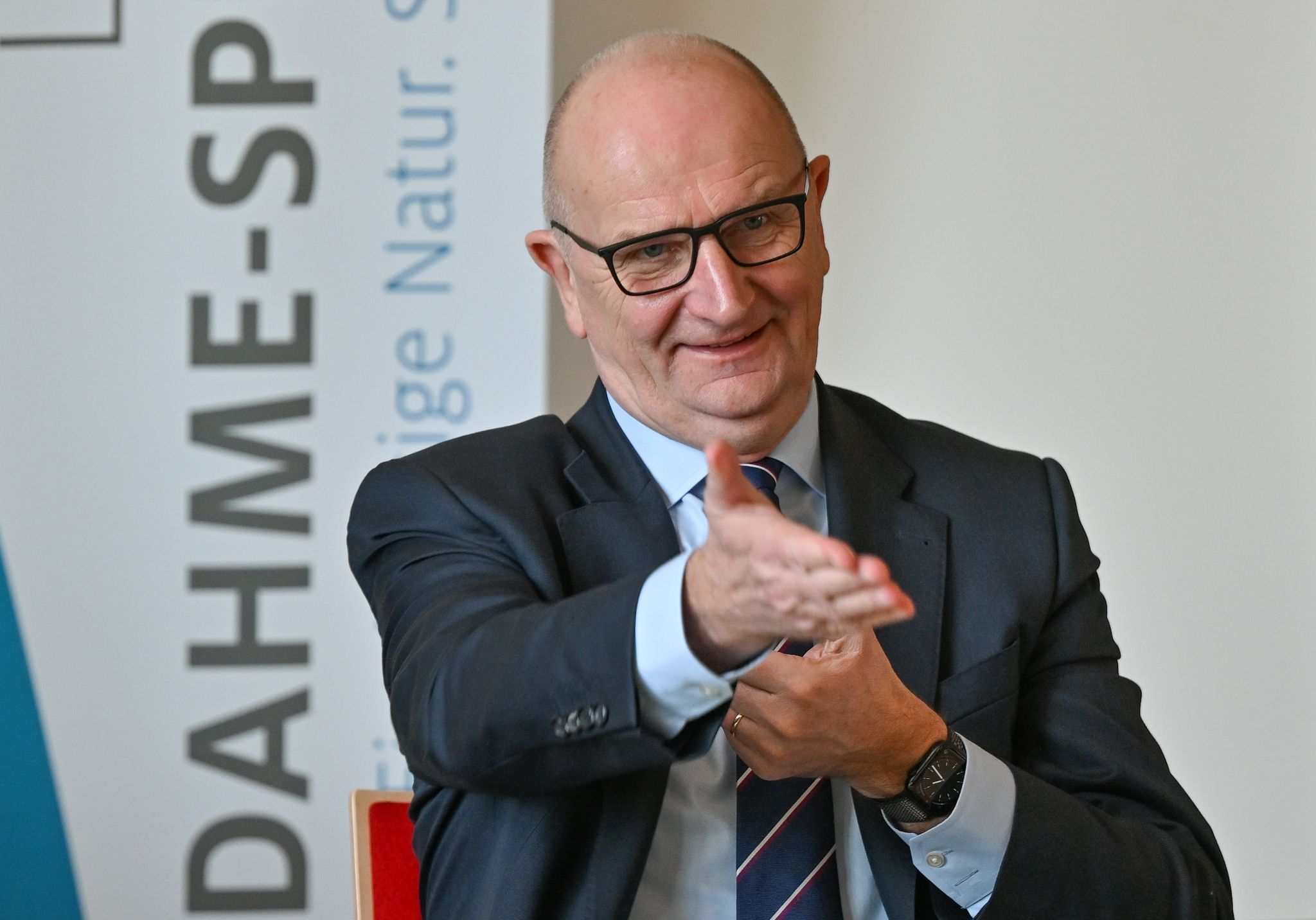 Dietmar Woidke (SPD), Ministerpräsident von Brandenburg, nimmt an einem Termin teil.