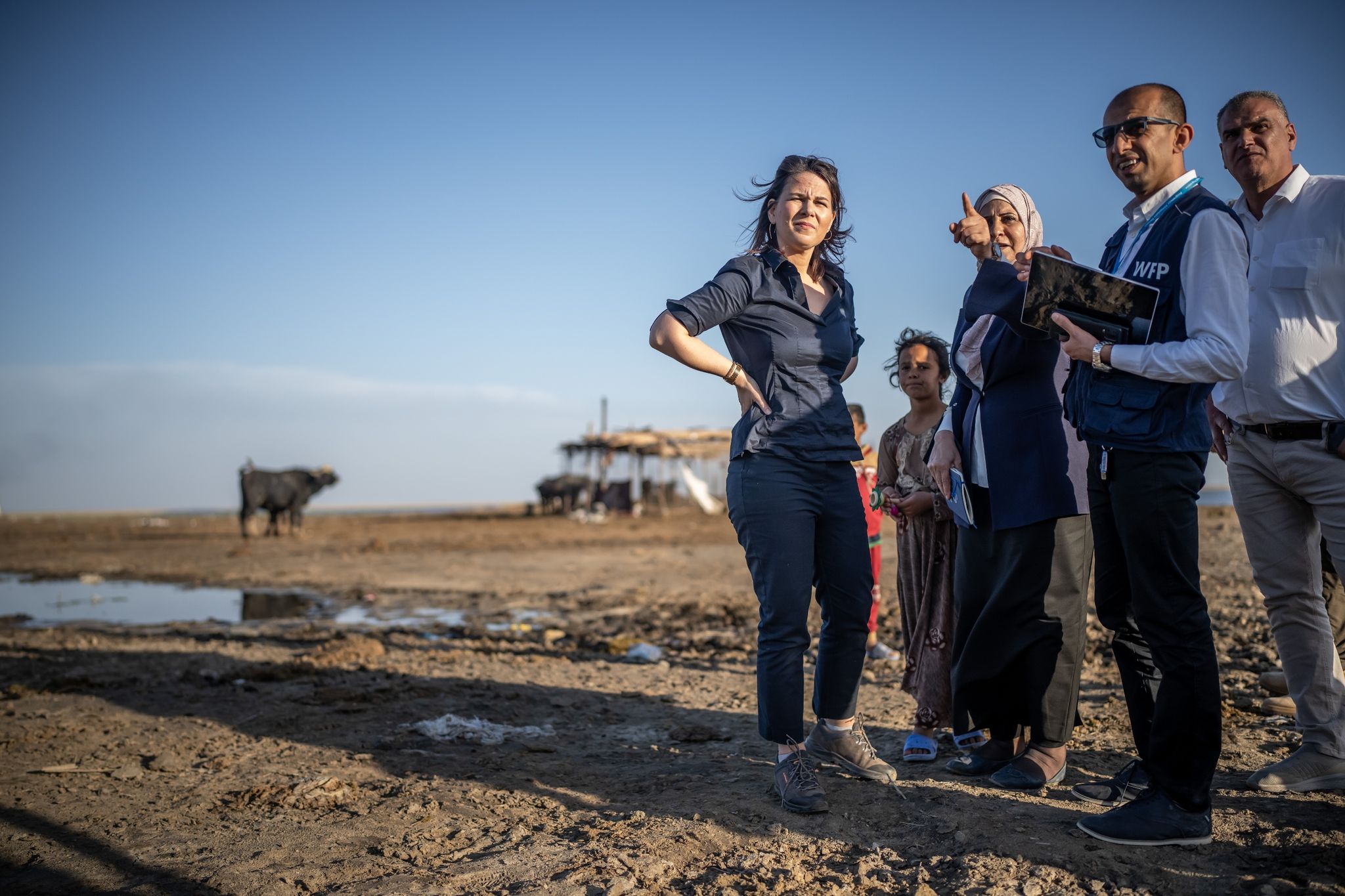 Außenministerin Annalena Baerbock besucht das Marshes Restoration Center Chibayish im Süden des Irak.