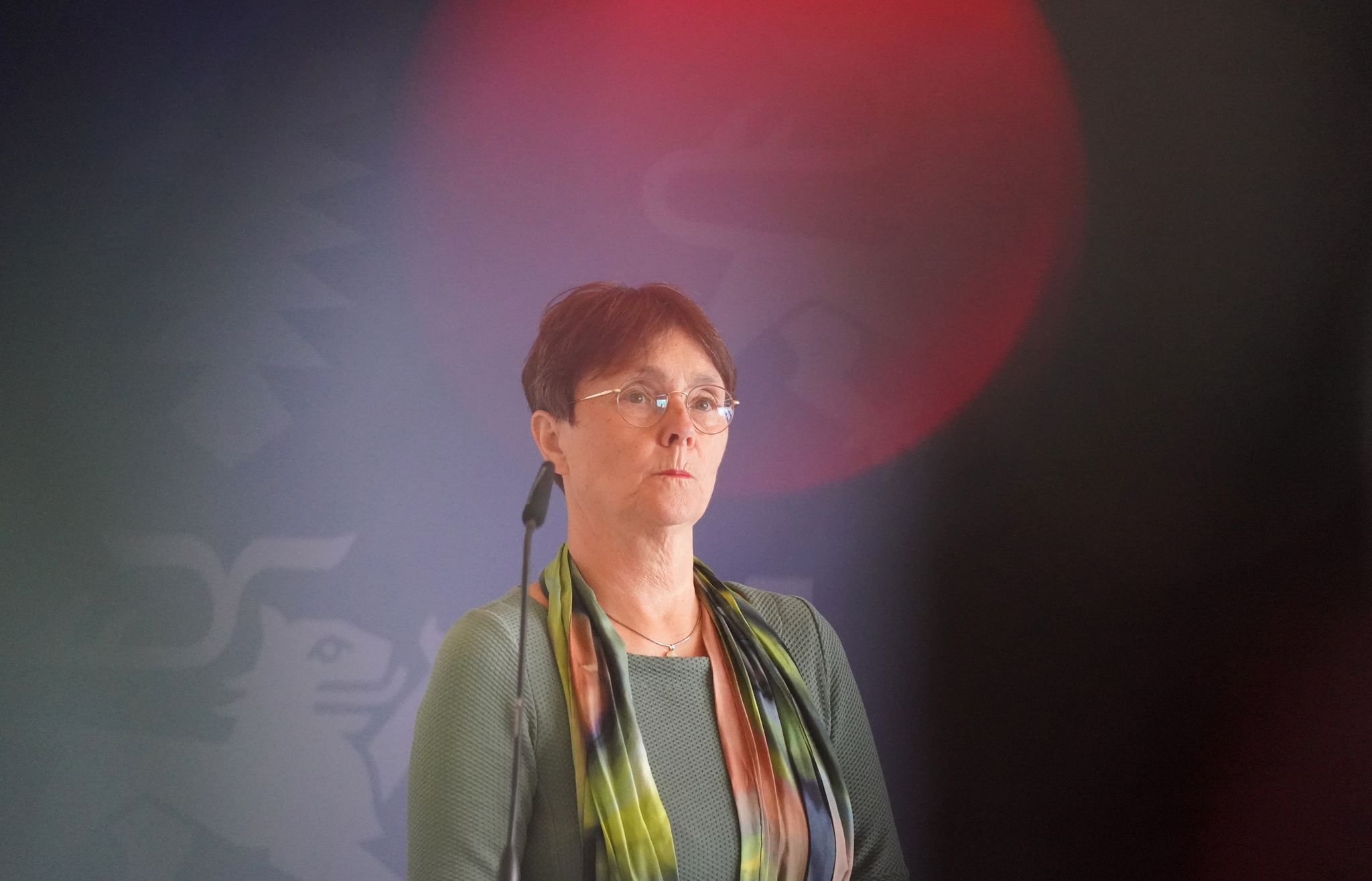 Monika Heinold (Die Grünen), Finanzministerin von Schleswig-Holstein, auf einer Pressekonferenz.