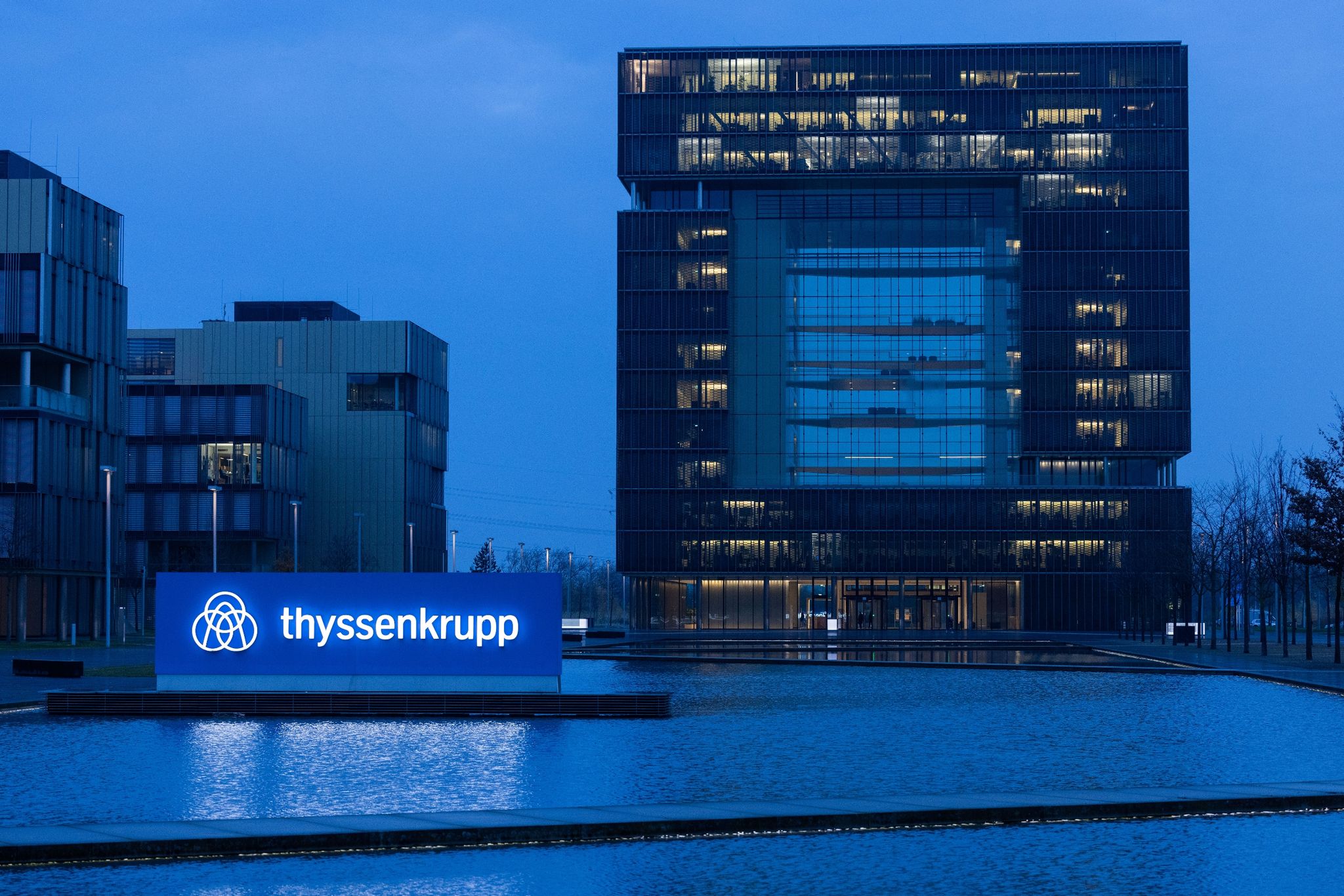 Blick auf den Thyssenkrupp Hauptsitz in Essen.