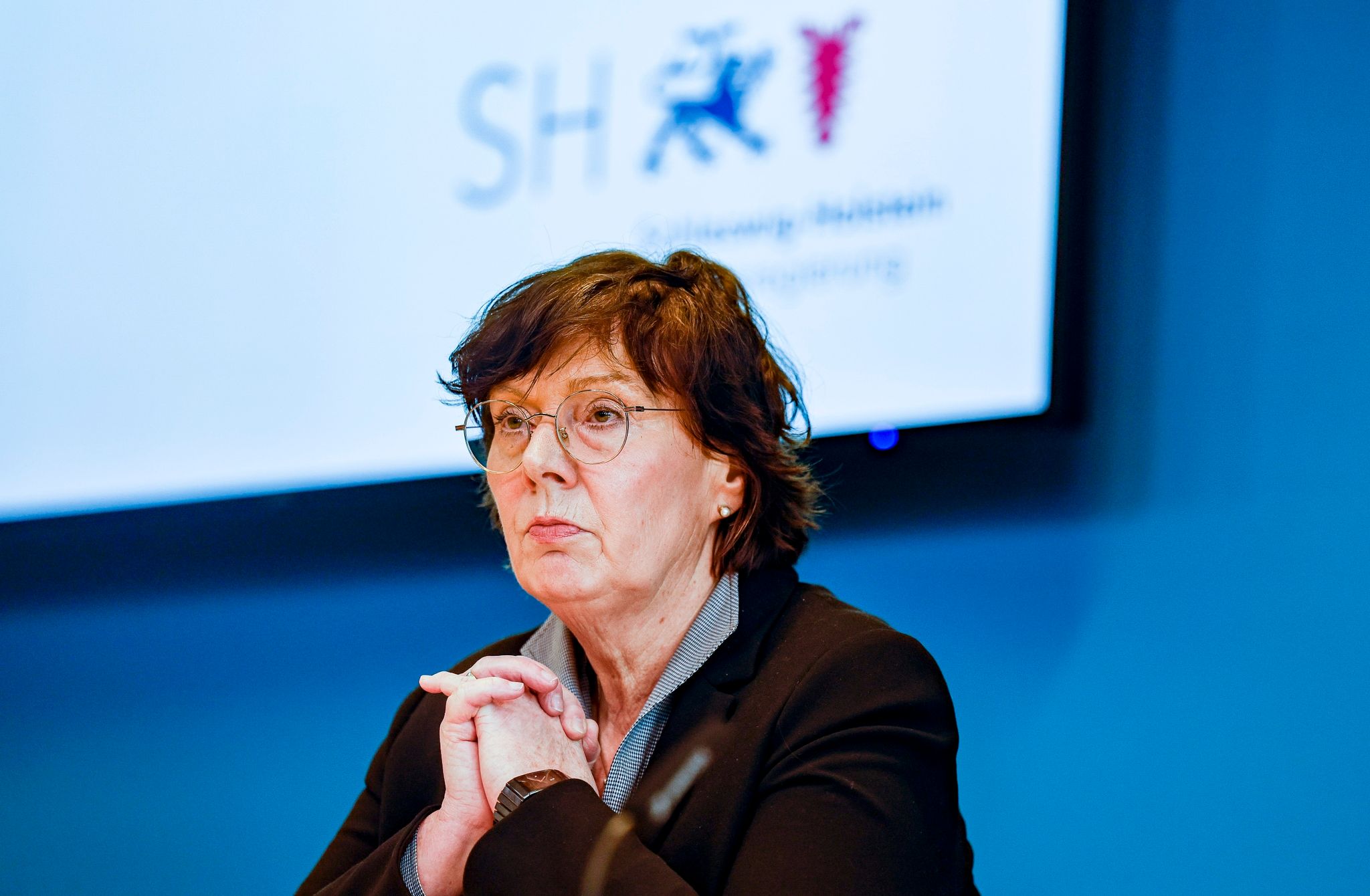 Schleswig-Holsteins Innenministerin Sabine Sütterlin-Waack während einer Pressekonferenz.
