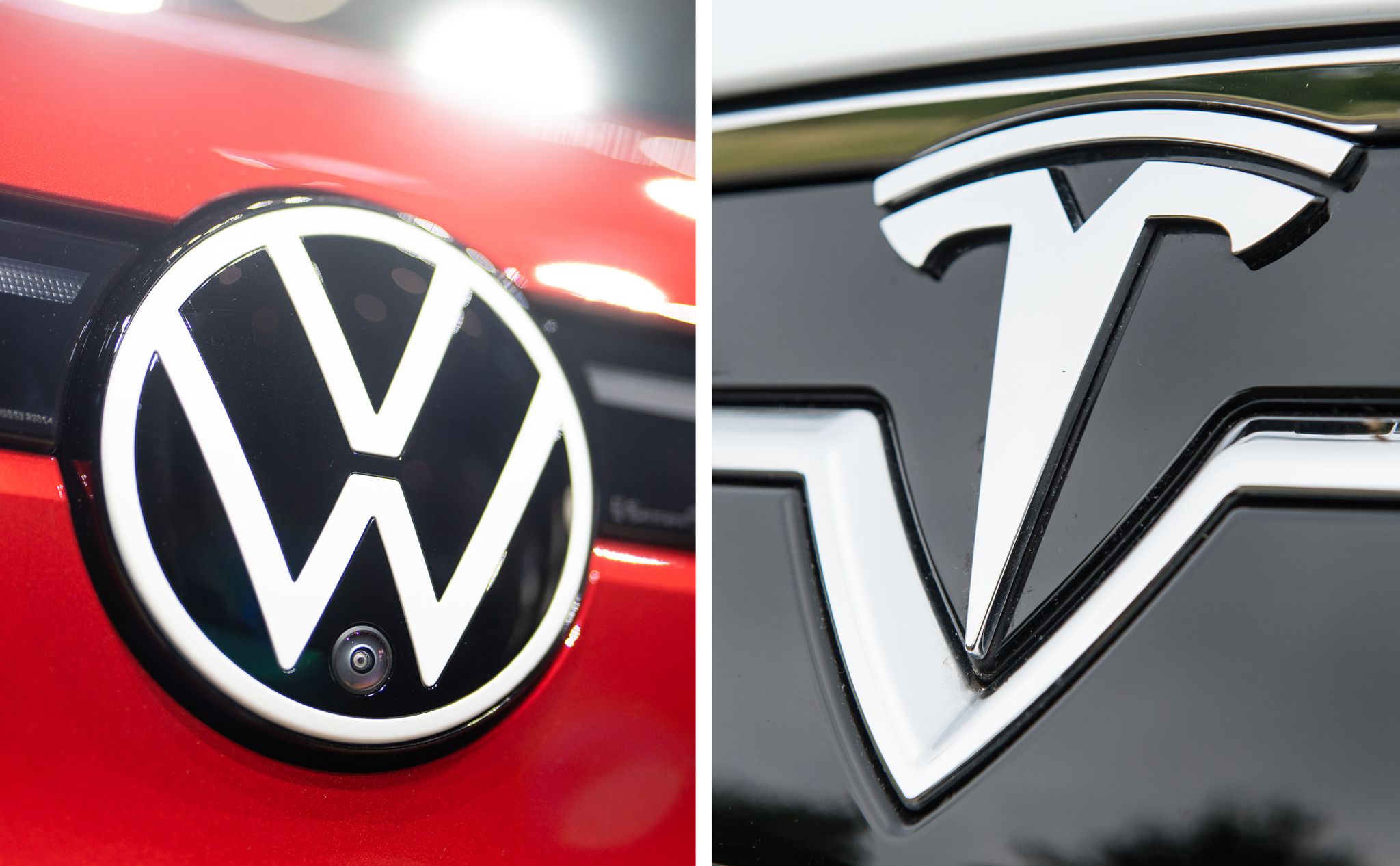 Tesla hat auf dem deutschen Elektroautomarkt im ersten Halbjahr 2023 zwar erneut die Nase vorne, doch Platzhirsch VW holt auf.