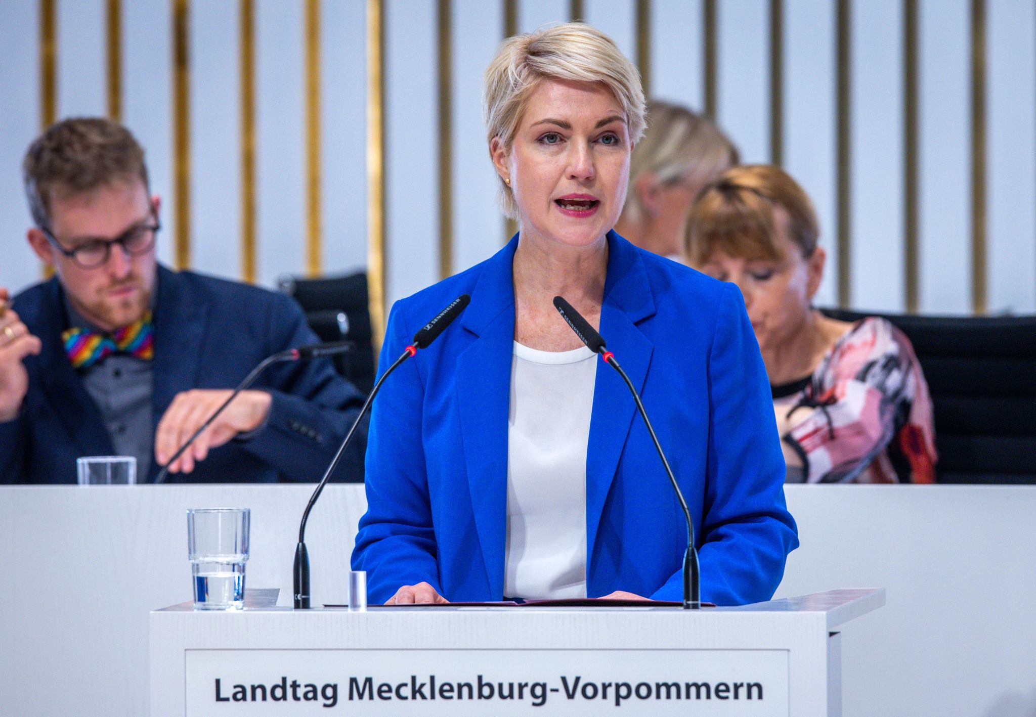 Manuela Schwesig (SPD) spricht bei der Landtagssitzung Mecklenburg-Vorpommern.