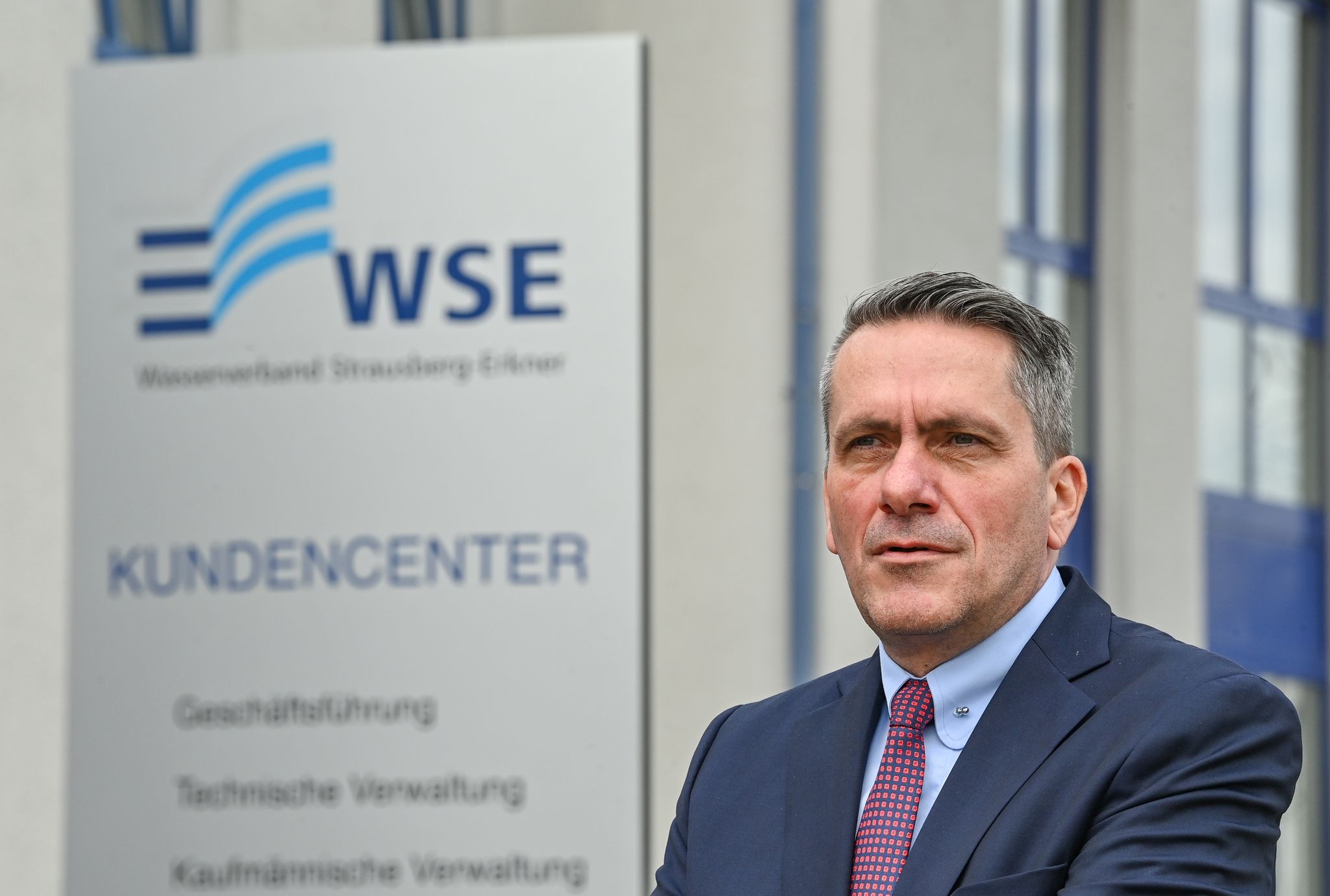 André Bähler, Verbandsvorsteher vom Wasserverband Strausberg-Erkner (WSE), fotografiert im Unternehmen.