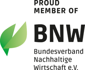 Stolzes Mitglied des BNW - Bundesverband Nachhaltige Wirtschaft e.V.